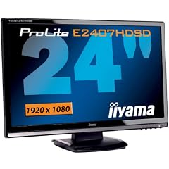 Iiyama ProLite E2407HDSD-B1 Monitor LCD-TFT 24.0'' 1920 x 1080 Audio TCO 03 Klavier Schwarz