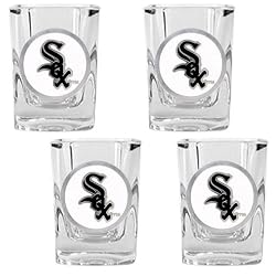 Chicago White Sox MLB 4pc Square Shot Glass Set by Great American Products