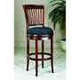 24"H Oakview Mission Style Cherry Finish Swivel Counter Stool