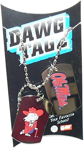 NCAA Officially Licensed Stainless Steel Dawg Tagz (Ole Miss)