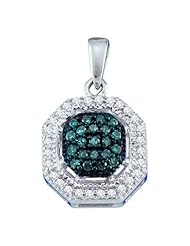 0.20CTW BLUE DIAMOND FASHION PENDANT