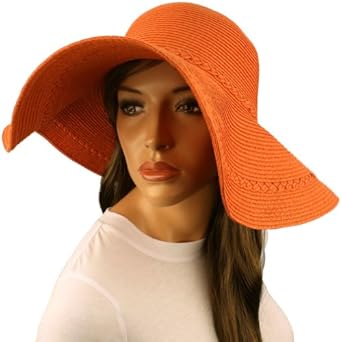 50 Upf Protection Beach Summer Braid Wide 4-1/2