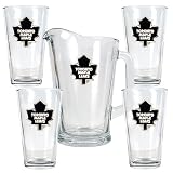 Toronto Maple Leafs NHL 4pc Pint Ale Glass & 60oz Pitcher Set - Primary Logo