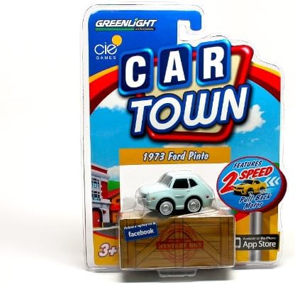 1973 FORD PINTO (LIGHT BLUE) * 2 Speed Pull-Back Motor * 2013 Car Town Series 2 Greenlight Collectibles Vehicle