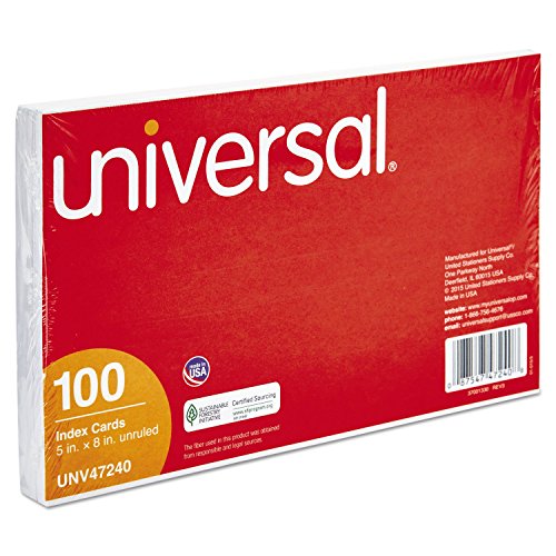 Universal Unruled Index Cards, 5