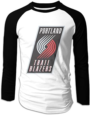VGOING Men's Tee Long Sleeve Portland Trail Basketball Logo Blazers T-shirt XL