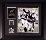 Brian Westbrook Philadelphia Eagles Framed 8x10 Photograph with Game Used Football Piece and Team Medallion