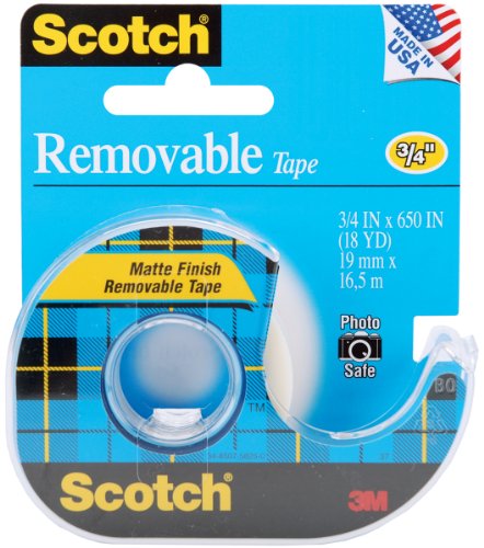 Scotch Removable Tape Matte .75X650 (3 Pack)