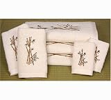 Finest Quality Anniversary Gift < 200 - 7pc. Bamboo Tree Luxury Cotton Towel Bath Set - IVR or LIN