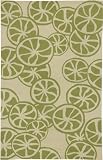 Rizzy Rugs GF-9003 8-Foot-by-8-Foot Round Garden Fun Area Rug, Modern Pristine / Lime