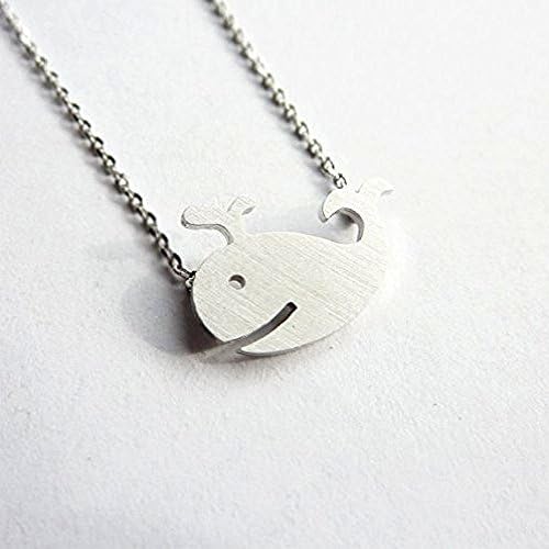 Whale Necklace in Gold. Layer Necklace. Everyday Necklace. Simple Necklace. Minimalist. (Silver)