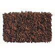 Leather Shag 2x6 Dark Brown Handmade Area Rug