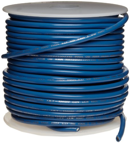 Arcor Ul1015 Commercial Wire, Spooled, Blue, 20 AWG, 0.032" Diameter, 100' Length (Pack of 1)