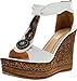 Refresh GRITA-02 Women's Beaded Platform Ankle Strap Cork Wedge Heel Sandal
