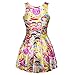 Ninimour Digital Print Rockability Scoop Skater Dress Clubwear