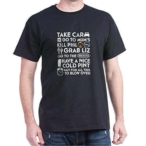 CafePress - SHAUN OF THE DEAD THE PLAN 3 T-Shirt - Dark T-Shirt