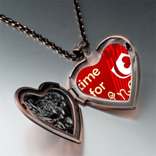 Food Loving Wine Photo Pendant Necklace