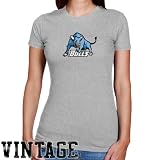 Buffalo Bulls Ladies Ash Distressed Logo Vintage Slim Fit T-shirt