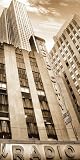 Radio City HIGH QUALITY CANVAS Print With Light Added BRUSHSTROKES Michelle Notarangelo 20x39