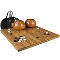 3/4'' Bamboo Go Game Reversible Board Yunzi Set
