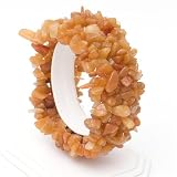Cute Stretchy Peach Aventurine Web Chip Bracelet
