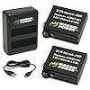 Wasabi Power Battery (2-Pack) and Dual Charger for GoPro HERO4 and GoPro AHDBT-401, AHBBP-401