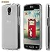 Spots 8 For LG Volt LS740 Premium Elastic Durable Slim Flexible TPU Protector Gel Case With Screen Protector - Frosted Clear - Retail Packaging
