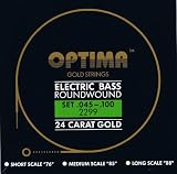 Optima 24 K Gold Plated Bass Guitar Strings .045-.100