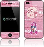 NFL&Acirc;&reg; Seattle Seahawks - Breast Cancer Awareness Vinyl Skin for Apple iPhone 4 / 4S by at Amazon.com