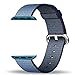 Free Silicone Band,Inteny Apple Watch Band Series 1 Series 2 Colorful Pattern Woven Nylon Band Replacement Wrist Bracelet Strap Buckle for iWatch,42mm,Navy&Tahoe Blue