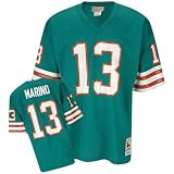 Dan Marino #13 Green Miami Dolphins Mitchell & Ness NFL Premier Throwback All Stitched Replica Jersey - LARGE