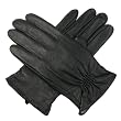 Luxury Lane Men's Cashmere Lined Goatskin Leather Gloves