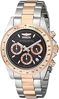 Invicta Speedway Men's Quartz Watch with Black Dial Chronograph Display and Multicolour Stainless Steel Bracelet 6932