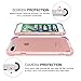 iPhone 7 Plus Case - MoKo Shockproof Flexible TPU Bumper Anti-Scratch Rigid Slim Protective Cases Clear Back Cover for iPhone 7 Plus, Light PINK