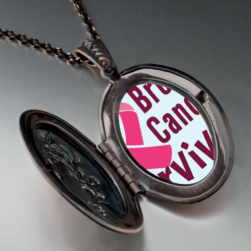 Breast Cancer Survivor Pink Pendant Necklace