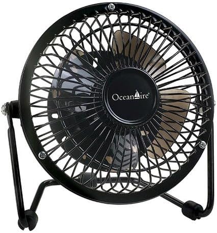 Personal Desk Fan 4" HV Features 2 Speed Settings Includes Adapter for USB or AC, Great for Home