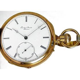 Click here to buy #AU7A Gustave Sachs (Swiss) Antique 18K Solid Gold Pocket Watch 18 Size 21 Jewels Hunter Circa 1880 by Gustave Sachs.