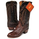 Lucchese 'N8357' Small Quill Ostrich Cowboy Boots Mens 9 - Brown by Lucchese