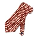 Men's Handmade Tie Cream Ancient Chinese Character Red Silk Necktie
