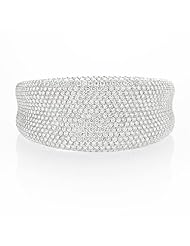 Diamond 18k White Gold Bangle Bracelet
