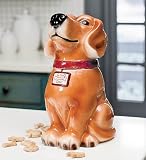 Glazed Ceramic Good Dog Treats Jar