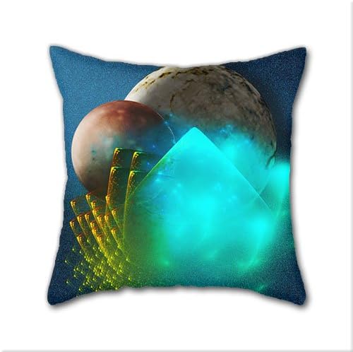 New worlds ripe for exploring DIY Decorative Pillow Cases,Natural Cotton Square Throw Pillow Case Cushion Cover,18 x 18 Inch(45cm x 45cm)