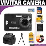 Vivitar ViviCam 8025 8.1 MegaPixels Touch Screen HD Camera (Black) + Deluxe DB ROTH Accessory Kit