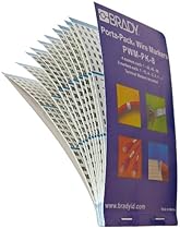 Brady PWM-PK-8 B-500 Matte Repositionable Vinyl Cloth, Black On White Color Porta-Pack Letter, Number And Symbol Wire Markers, Legend 