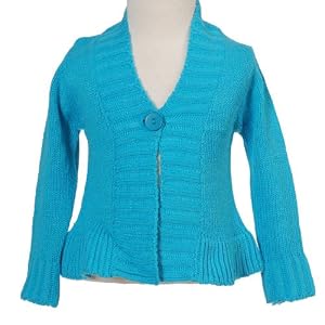 Infant Girls Clothing Blue Knit Long Sleeved Sweater Top Girl 12-24M