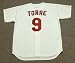 JOE TORRE St. Louis Cardinals 1969 Majestic Cooperstown Throwback Home Baseball Jersey, MEDIUM