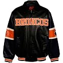 Denver Broncos Black Varsity Pleather Jacket