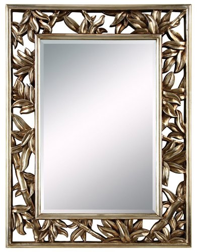 Bamboo Leaf Openwork Frame 42 High Wall Mirror