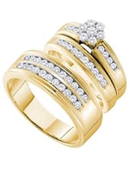 1.00CTW DIAMOND FLOWER TRIO SET