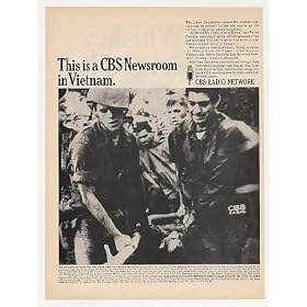 1967 Dan Rather in Vietnam CBS Radio Network Photo Print Ad